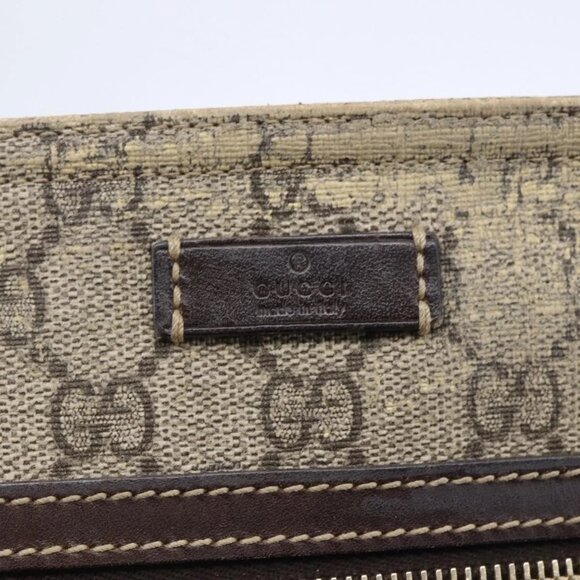 GUCCI GG Supreme Shoulder Bag PVC Beige Gold - Picture 8 of 16